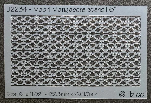 ibicci Maori Mangapore Panel stencil 6"